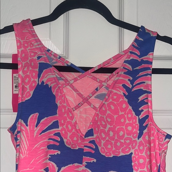 Lilly Pulitzer Pink and Blue Pineapple Mini Dress - Picture 5 of 8